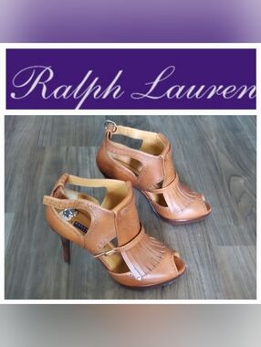 RL PURPLE LABEL Peep-Toe Sandals